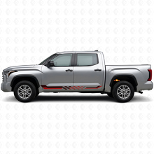 Checkered Flag Side Stripes Vinyl Decal for Toyota Tundra 2022+ 3