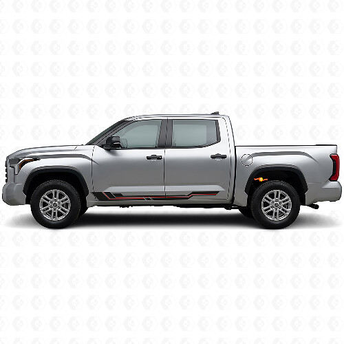 Vinyl Decal for Toyota Tundra 2022+ – Curved Stripes Rocker Panel