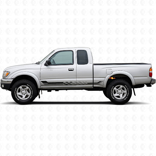 Checkered Flag Side Stripes Vinyl Decal for Toyota Tacoma 1995-2004