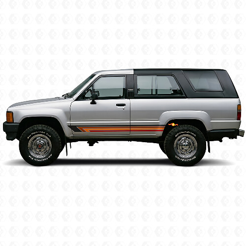 Vintage Straight Stripes Side Vinyl Decal for Toyota 4Runner 1984-1989_1