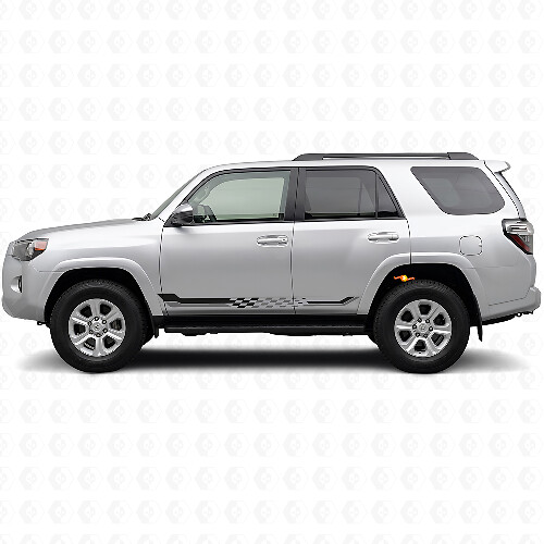 Checkered Flag Side Stripes Vinyl Decal for Toyota 4Runner 2009-2024_1