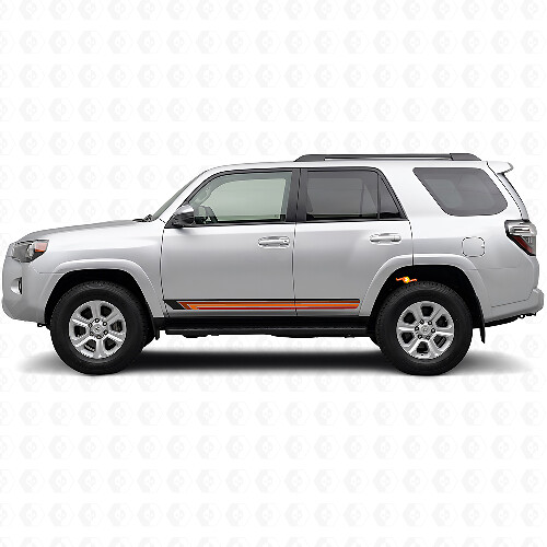 Vintage Straight Stripes Side Vinyl Decal for Toyota 4Runner 2009-2024