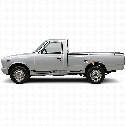 Checkered Flag Side Stripes Vinyl Decal for Toyota Hilux 1968-1972