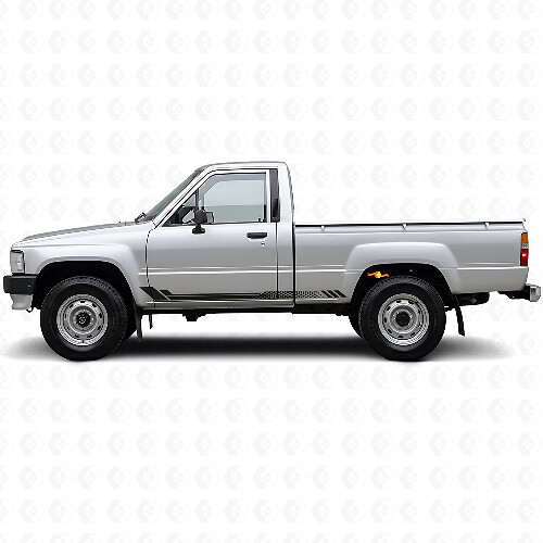 Honeycomb Stripes Side Vinyl Decal for Toyota Hilux 1983-1988_1