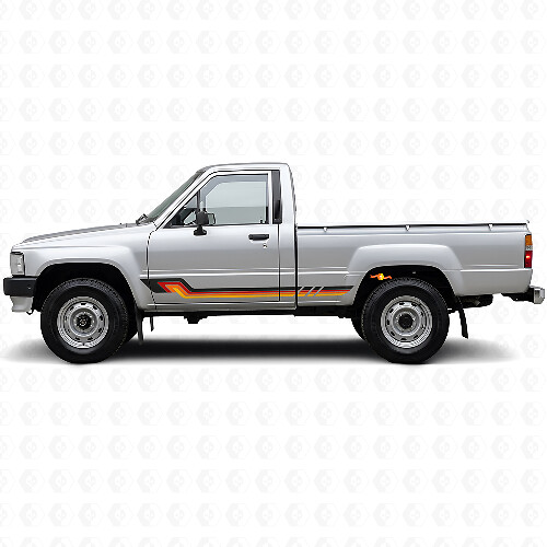 Vintage Style Side Stripes Vinyl Decal for Toyota Hilux 1983-1988_1