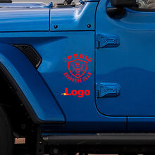 Zombie Outbreak Response Team Logo Vinyl Decal for Jeep Wrangler Rubicon 3
