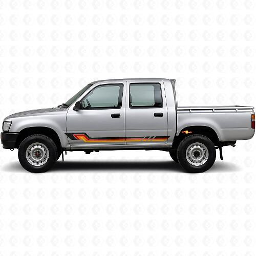 Vintage Style Side Stripes Vinyl Decal for Toyota Hilux 1988-1997_1