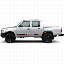 Checkered Flag Side Stripes Vinyl Decal for Toyota Hilux 1997-2004_3