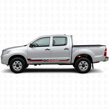 Checkered Flag Side Stripes Vinyl Decal for Toyota Hilux 2004-2015_3