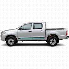 Vintage Straight Stripes Side Vinyl Decal for Toyota Hilux 2004-2015_2