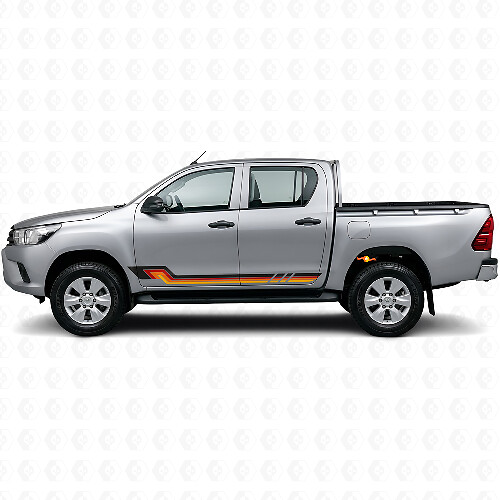 Vintage Style Side Stripes Vinyl Decal for Toyota Hilux 2015+