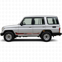 Checkered Flag Side Stripes Vinyl Decal for Toyota Land Cruiser Prado 1990-1996_3