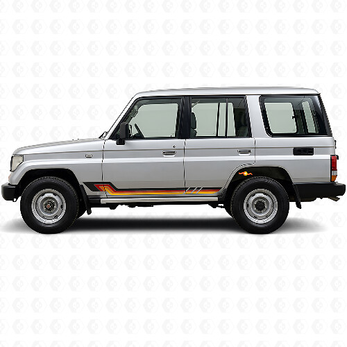 Vintage Style Side Stripes Vinyl Decal for Toyota Land Cruiser Prado 1990-1996