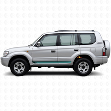 Vintage Straight Stripes Side Vinyl Decal for Toyota Land Cruiser Prado 1996-2002_2