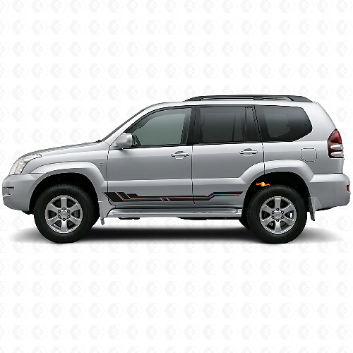 Curved Stripes Rocker Panel Vinyl Decal for Toyota Land Cruiser Prado 2002-2009_1