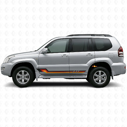 Vintage Style Side Stripes Vinyl Decal for Toyota Land Cruiser Prado 2002-2009