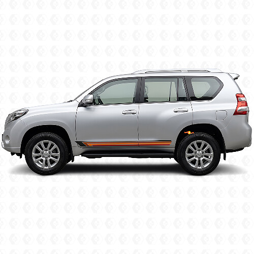 Vintage Straight Stripes Side Vinyl Decal for Toyota Land Cruiser Prado 2009-2023_1