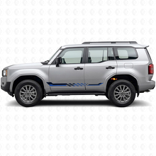 Checkered Flag Side Stripes Vinyl Decal for Toyota Land Cruiser Prado 2023+_2