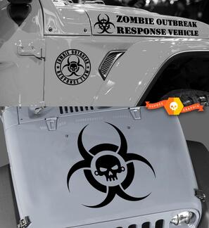 Jeep Rubicon Wrangler Zombie Outbreak Response Team Wrangler Decal FULL KIT