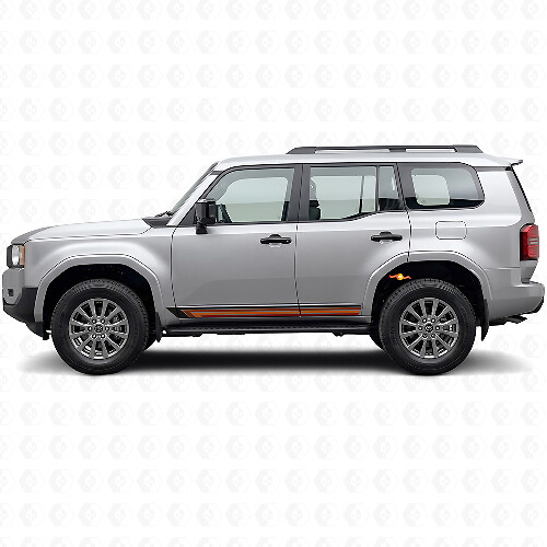 Vintage Straight Stripes Side Vinyl Decal for Toyota Land Cruiser Prado 2023+_1