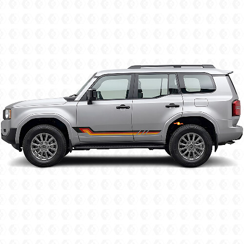 Vintage Style Side Stripes Vinyl Decal for Toyota Land Cruiser Prado 2023+_1
