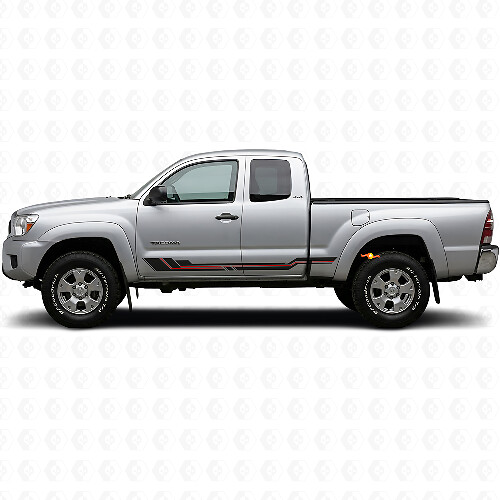 Curved Stripes Rocker Panel Vinyl Decal for Toyota Tacoma 2004-2015_1