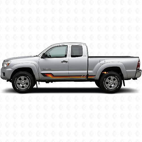 Vintage Style Side Stripes Vinyl Decal for Toyota Tacoma 2004-2015_1