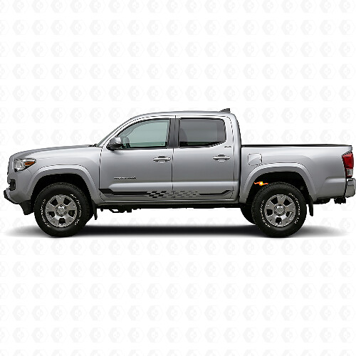 Checkered Flag Side Stripes Vinyl Decal for Toyota Tacoma 2015-2023_1