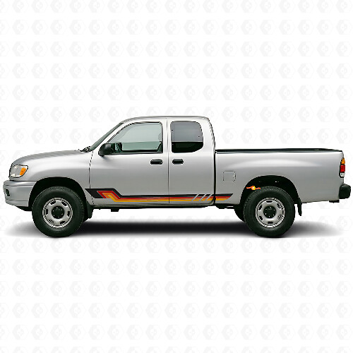 Vintage Style Side Stripes Vinyl Decal for Toyota Tundra 1999-2006_1