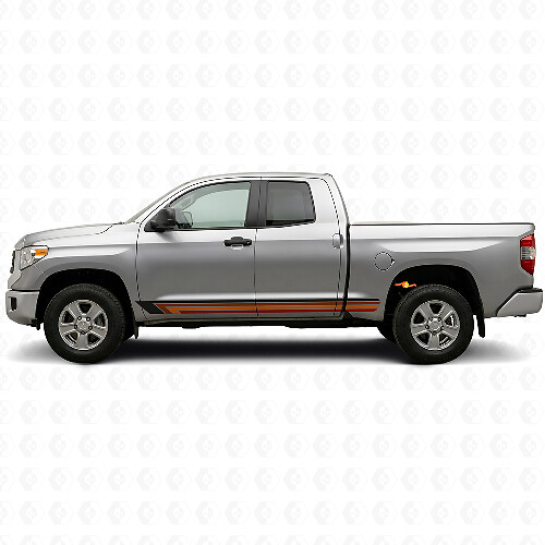 Vintage Straight Stripes Side Vinyl Decal for Toyota Tundra 2007-2021_1