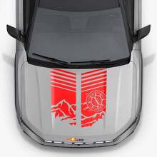 Mountain Style Hood Stripes Vinyl Decal for Jeep Compass 2026_3