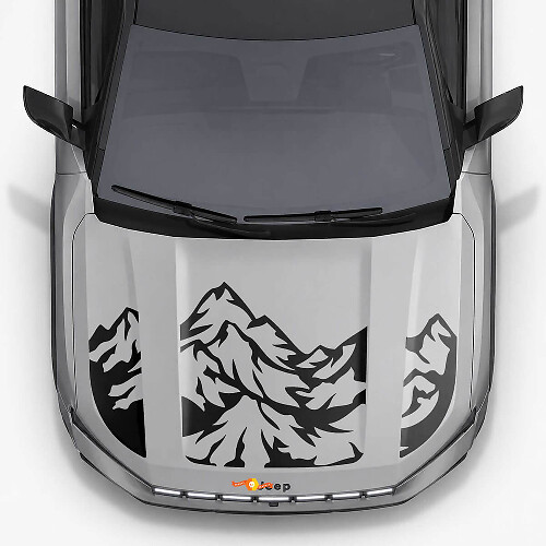 Mountain Style Bonnet Triple Stripes Vinyl Decal for Jeep Compass 2026