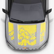 Mountain Topographic Style Bonnet Stripes Vinyl Decal for Jeep Compass 2026 3