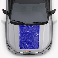 Topographic Style Hood Vinyl Decal for Jeep Compass 2026_5