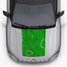 Topographic Style Hood Vinyl Decal for Jeep Compass 2026_6