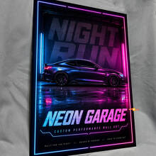 Neon Garage Performance Glossy Acrylic Wall Art Panel 3