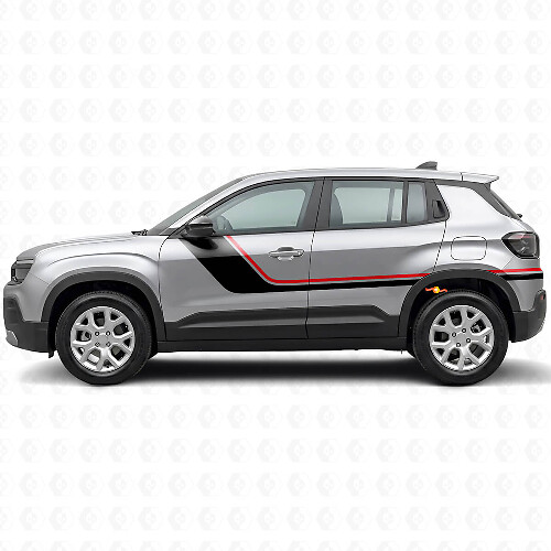 Twin Stripes Side Vinyl Decal Kit for Jeep Avenger 2023+ _1
