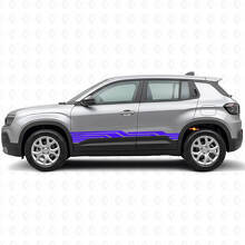Intertwined Stripes Side Vinyl Decal for Jeep Avenger 2023+_2
