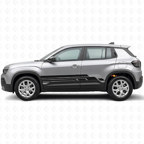 Curved Stripes Side Vinyl Decal Kit for Jeep Avenger 2023+_1