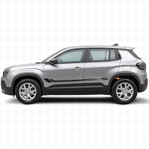 Honeycomb Stripes Side Vinyl Decal for Jeep Avenger 2023+_1