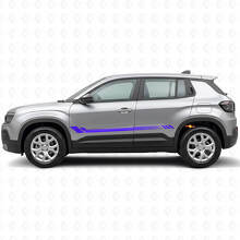 Honeycomb Stripes Side Vinyl Decal for Jeep Avenger 2023+_2