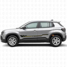 Curved Stripes Rocker Panel Vinyl Decal for Jeep Avenger 2023+_2