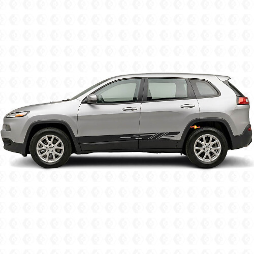 Decorated Side Stripes Vinyl Decal Kit for Jeep Cherokee KL 2013-2023