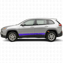 Topographic Style Stripes Side Vinyl Decal for Jeep Cherokee KL 2013-2023_2