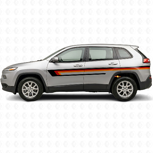 Triple Stripes Door Side Vinyl Decal for Jeep Cherokee KL 2013-2023_1