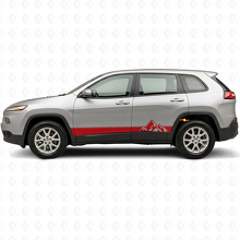 Mountains Style Stripes Side Vinyl Decal Kit for Jeep Cherokee KL 2013-2023_3