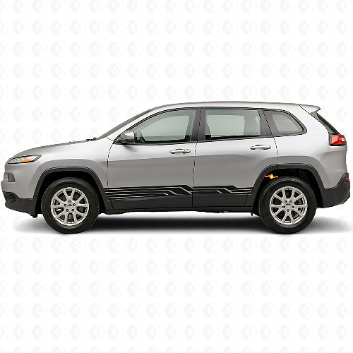 Intertwined Stripes Side Vinyl Decal for Jeep Cherokee KL 2013-2023_1