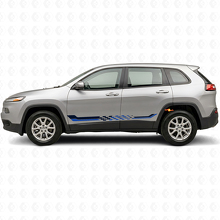 Checkered Flag Side Stripes Vinyl Decal for Jeep Cherokee KL 2013-2023_2