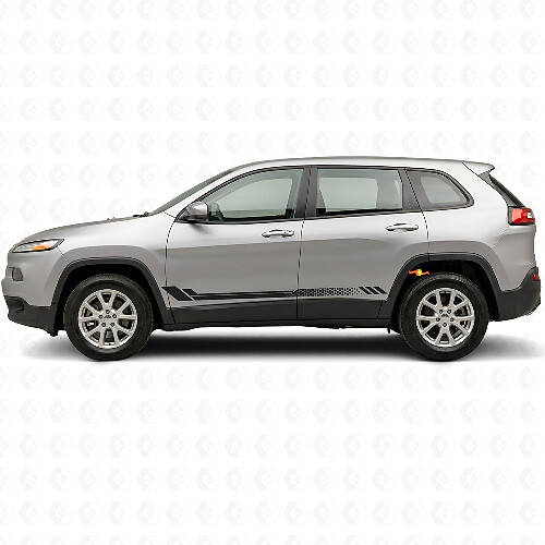 Honeycomb Stripes Side Vinyl Decal for Jeep Cherokee KL 2013-2023
