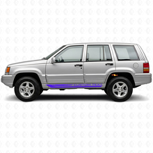 Checkered Curved Side Stripes Vinyl Decal for Jeep Grand Cherokee 1993-1998_2